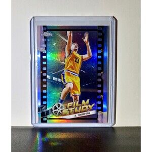 Klay Thompson 2023-24 Topps Chrome NBA #FS-8 Film Study Refractor Card Mavericks
